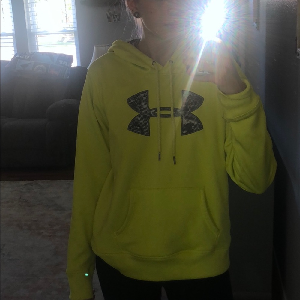 Under armour neon yellow hoodie